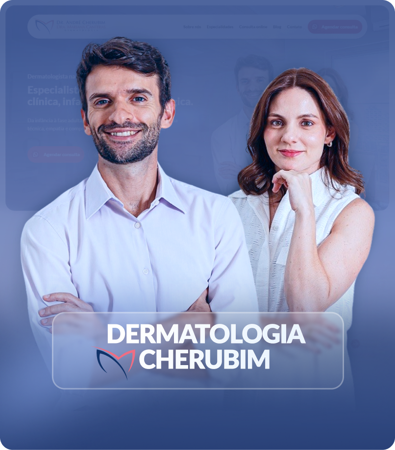 Site para clínica de dermatologia em São Paulo.